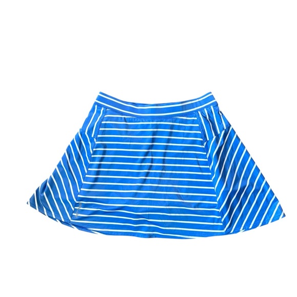 RLX Ralph Lauren baby Blue and White Striped Skort golf tennis sport size M - Picture 3 of 9